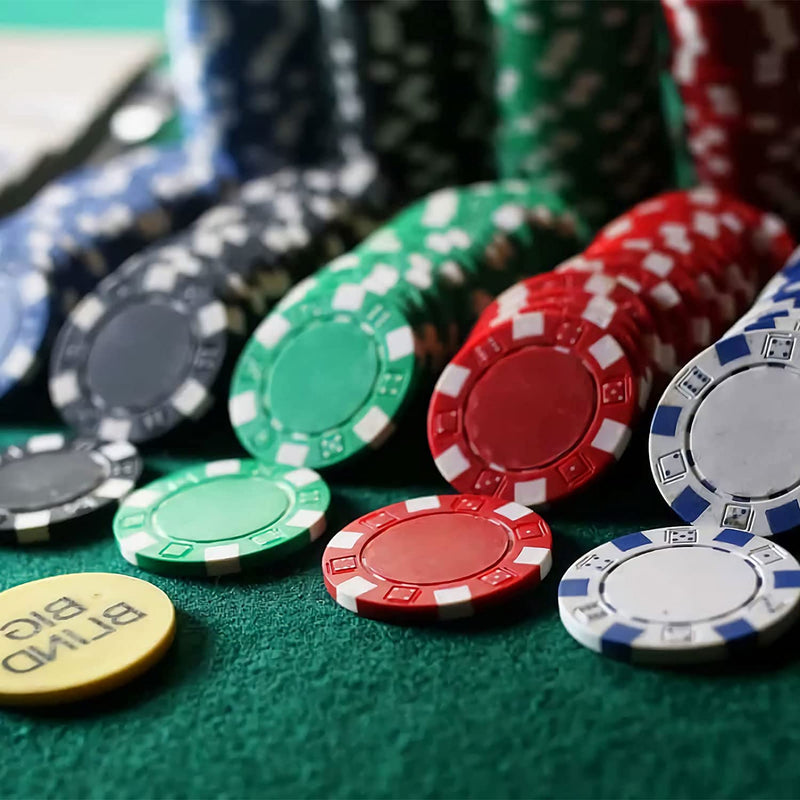Poker Chips Set, 200PCS Poker Chips, Poker Set with Alumium Travel Case