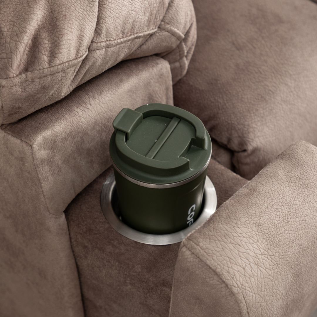 Experience ultimate relaxation with our camel color lift chair, featuring a hidden cup holder for added convenience. Upgrade your home furniture with the premium and stylish design of our lift chair, perfect for elevating your comfort and convenience. Enjoy the ultimate relaxation experience while keeping your drink within reach. Invest in our high-quality lift chair to upgrade your home decor and indulge in luxurious comfort.