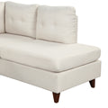 98 Inch L Shape Sofa with Chaise Lounge,Sectional Sofa with one Lumbar Pad,Beige (Free Coffee table)