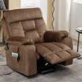 Castle Lift Chair for Big, 26 Inch Wide Seat with Heat and Massage, Hidden Cup Holder, Brown ‪(FREE 2 Years Warranty)