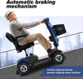 Metro Mobility 4-Wheel Mobility Scooter, Pneumatic Tires, Easy Charge and Automatic Braking System - Blue (Free 2 Years Warranty)