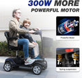 Metro Mobility 4-Wheel Mobility Scooter, Flat Free Tires, and Automatic Braking System - Blue (FREE Seat Cushion with Strap)