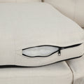 98 Inch L Shape Sofa with Chaise Lounge,Sectional Sofa with one Lumbar Pad,Beige (Free Coffee table)
