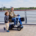 Metro Mobility 4-Wheel Mobility Scooter, Pneumatic Tires, Easy Charge and Automatic Braking System - Blue (Free 2 Years Warranty)