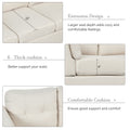 98 Inch L Shape Sofa with Chaise Lounge,Sectional Sofa with one Lumbar Pad,Beige (Free Coffee table)