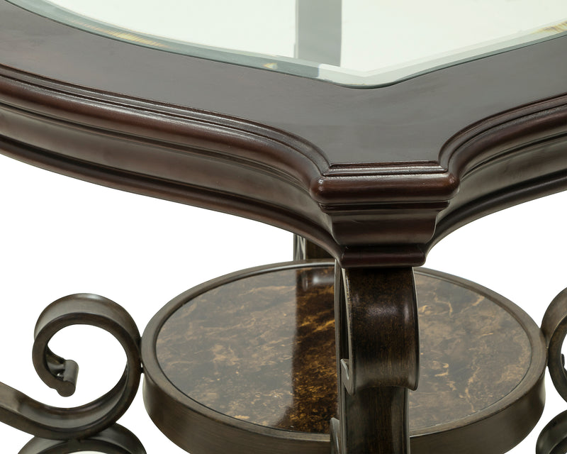 Sofa Table End table,  Glass table top, Powder Coat Finish Metal legs
