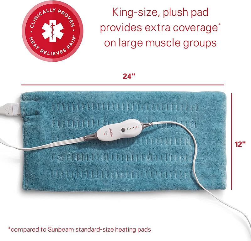 Heating Pad for Back, Neck, and Shoulder Pain Relief with Auto Shut Off, Extra Large 12 x 24"