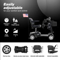 Metro Mobility MAX SPORT 4-Wheel Mobility Scooter, Flat Free Tires, 300 Watt, and Automatic Braking System - Grey (FREE Seat Cushion with Strap)