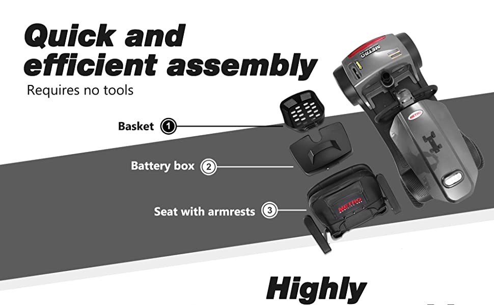 Metro Mobility Patriot Mobility Scooter, 300 Lbs, 10 Miles