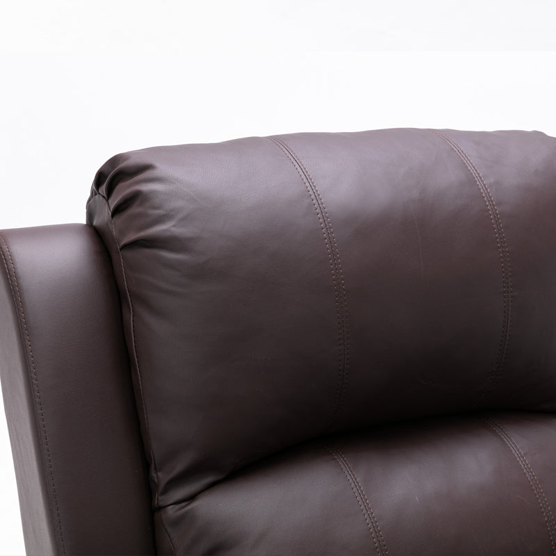 Recliner Chair, Premium Faux PU Leather Stressless Sleeping Chair - Brown
