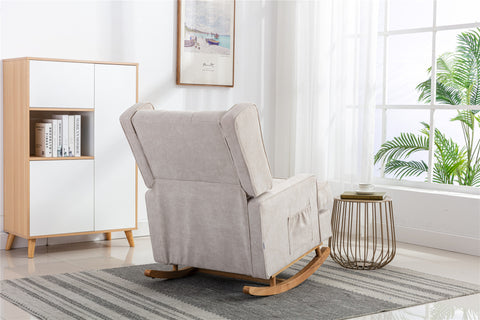 Rocking Chair, Free Area Rug, Solid Wood, Ultra Comfy Cushion