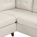 98 Inch L Shape Sofa with Chaise Lounge,Sectional Sofa with one Lumbar Pad,Beige (Free Coffee table)