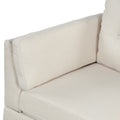 98 Inch L Shape Sofa with Chaise Lounge,Sectional Sofa with one Lumbar Pad,Beige (Free Coffee table)