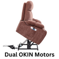 NestingCloud Lift Chair with Dual Motor, 180° Lay Flat Recliner, Heat and Massage, Rose ‪(FREE 2 Years CPS Warranty)