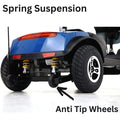 Metro Mobility 4-Wheel Mobility Scooter, Pneumatic Tires, Easy Charge and Automatic Braking System - Blue (Free 2 Years Warranty)