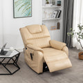 SleepingTitan Lift Chair, Extra Wide with Dual Motor, 180° Lay Flat Recliner, Heat and Massage, Beige ‪(FREE 2 Years Warranty)