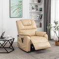 SleepingTitan Lift Chair, Extra Wide with Dual Motor, 180° Lay Flat Recliner, Heat and Massage, Beige ‪(FREE 2 Years Warranty)