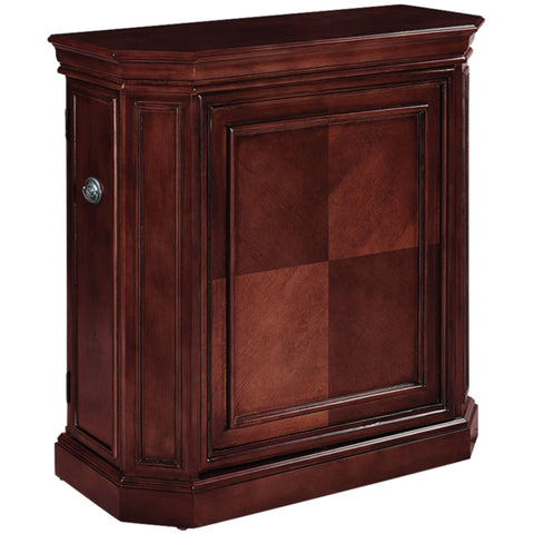 Home Bar Cabinet with Turning Shelves, 40 Inch Solid Wood, English Tudor
