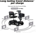 Metro Mobility 4-Wheel Mobility Scooter, Pneumatic Tires, Easy Charge and Automatic Braking System - Grey (FREE 2 Years Warranty))