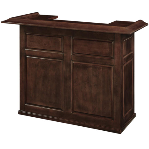 Dry Bar Cabinet 60 Inch Solid Wood - Cappuccino