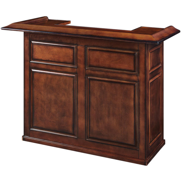 Dry Bar Cabinet 60 Inch Solid Wood, Chestnut