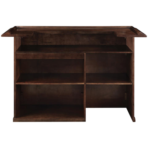 Dry Bar Cabinet 72 Inch Solid Wood - Cappuccino