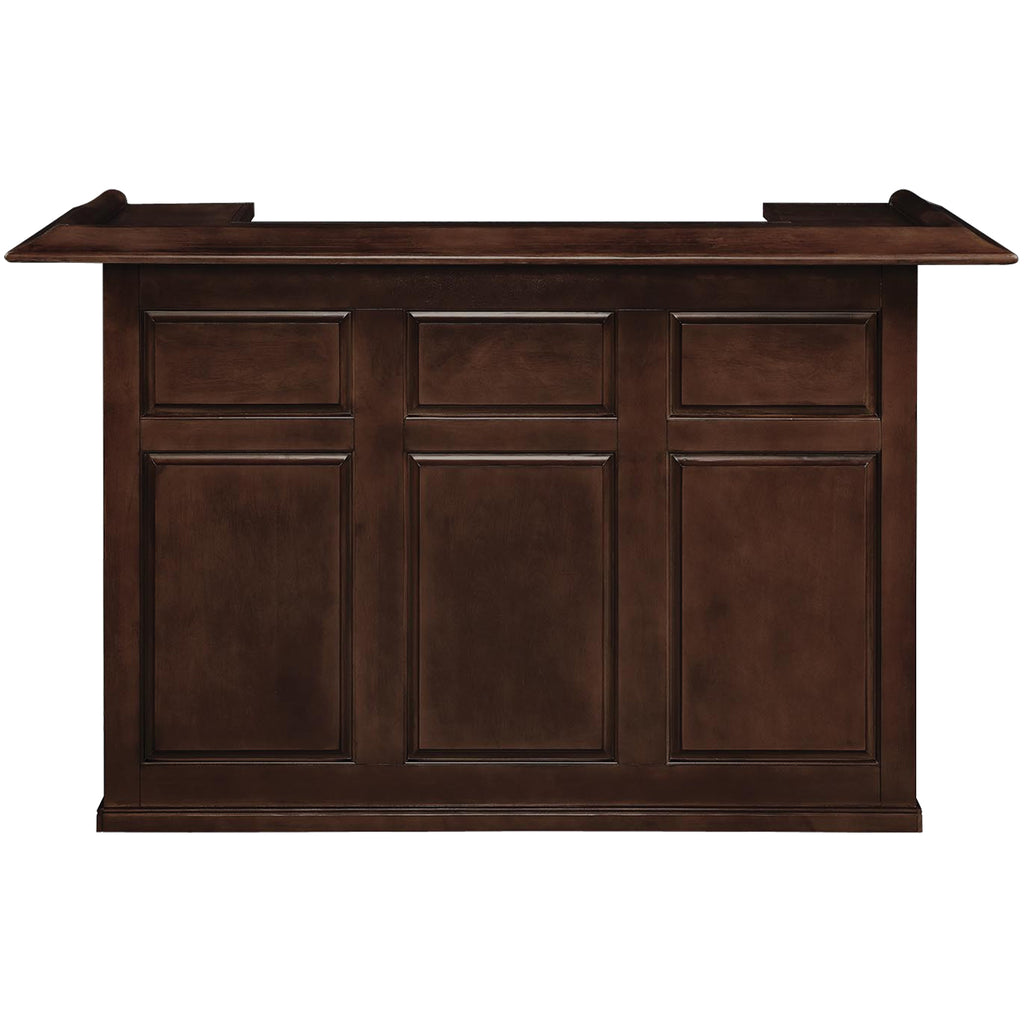 Dry Bar Cabinet 72 Inch Solid Wood - Cappuccino