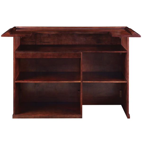 Dry Bar Cabinet 72 Inch Solid Wood - English Tudor