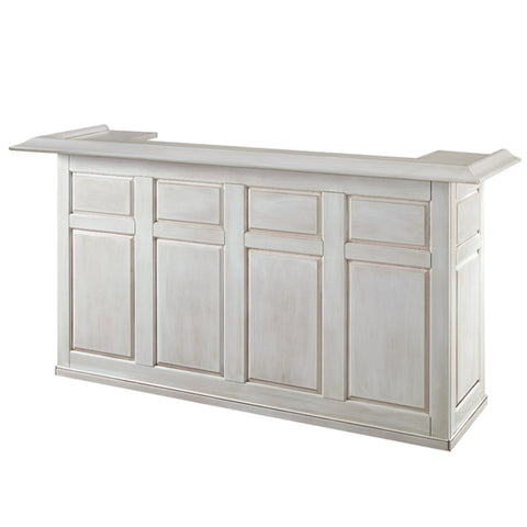 Dry Bar Cabinet 84 Inch Solid Wood - Antique White