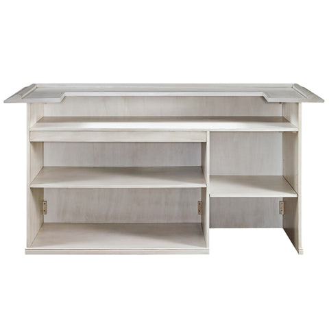 Dry Bar Cabinet 84 Inch Solid Wood - Antique White