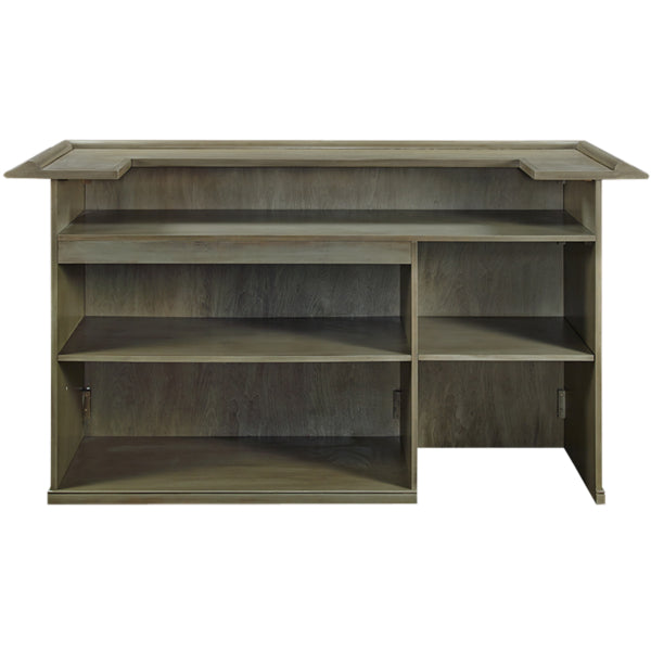 Dry Bar Cabinet 84 Inch Solid Wood - Slate