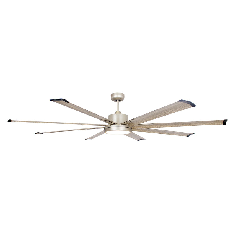 72"Bankston Integrated LED Indoor Nickel Standard Ceiling Fan