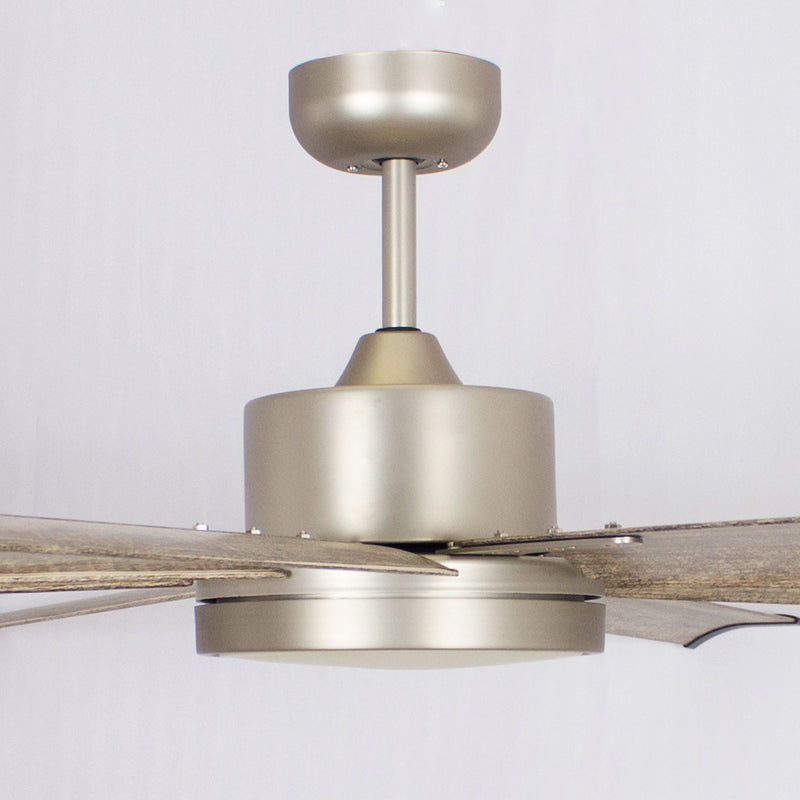 72"Bankston Integrated LED Indoor Nickel Standard Ceiling Fan