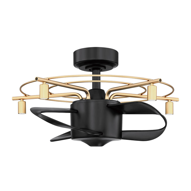25.5" Henslee Modern DC Motor Downrod Mount Reversible Crystal Ceiling Fan with Lighting and Remote Control (FREE Farmhouse Chandelier)