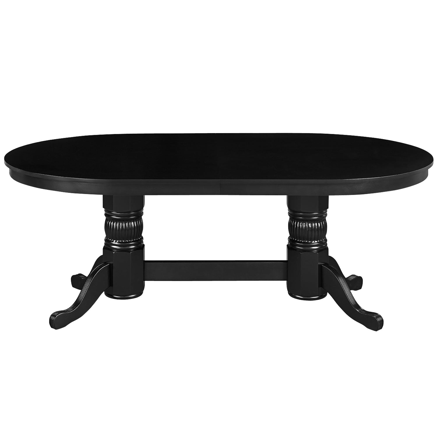 84" Texas Hold'em Poker Table With Dining Top, Black