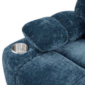 chair provides ultimate comfort and relaxation, and with its premium blue velvet material, it offers a breathable and long-lasting option. The velvet material not only looks luxurious, but it also feels soft and smooth against your skin.