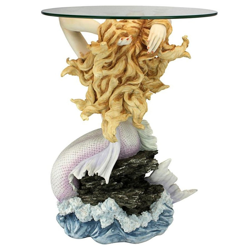 Mermaid Glass-Topped Sculptural Table
