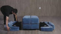 NestingCloud Lift Chair with Dual Motor, 180° Lay Flat Recliner, Heat and Massage, Blue ‪(FREE 2 Years Warranty)