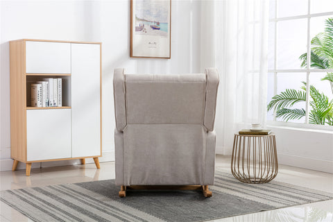 Rocking Chair, Free Area Rug, Solid Wood, Ultra Comfy Cushion