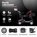 Metro Mobility MAX SPORT 4-Wheel Mobility Scooter, Flat Free Tires, 300 Watt, and Automatic Braking System (FREE 2 Years Warranty) - Red