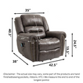 Atlas Faux Leather Lift Chair - Gray ‪‪(FREE 2 Years CPS Warranty)