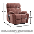 NestingCloud Lift Chair for Elderly with Dual Motor, 180° Lay Flat Recliner, Heat and Massager Rose ‪(FREE 2 Years CPS Warranty)