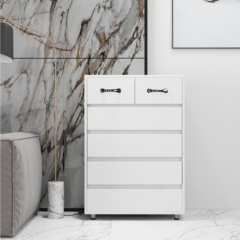 6 Drawers Storage Dresser - White