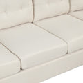 98 Inch L Shape Sofa with Chaise Lounge,Sectional Sofa with one Lumbar Pad,Beige (Free Coffee table)