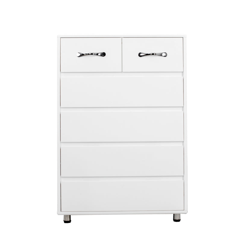 6 Drawers Storage Dresser - White