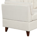 98 Inch L Shape Sofa with Chaise Lounge,Sectional Sofa with one Lumbar Pad,Beige (Free Coffee table)
