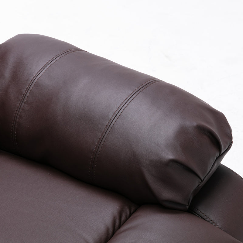 Recliner Chair, Premium Faux PU Leather Stressless Sleeping Chair - Brown