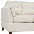 98 Inch L Shape Sofa with Chaise Lounge,Sectional Sofa with one Lumbar Pad,Beige (Free Coffee table)
