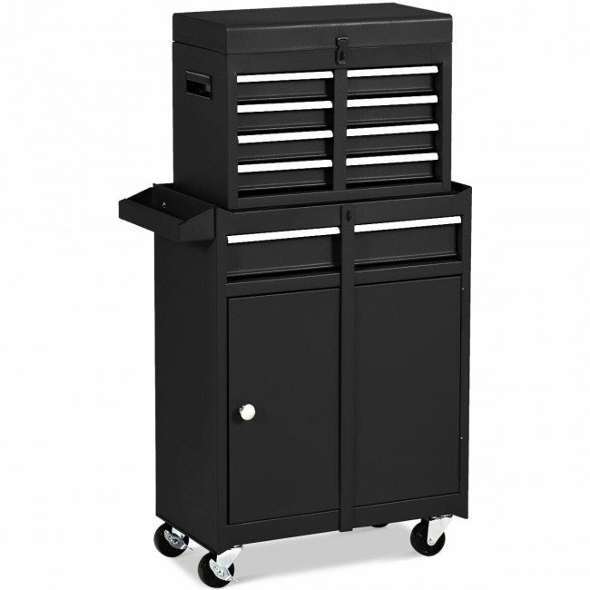 Services Cart 2-in-1 Tool Chest and Cabinet with 5 Sliding Drawers