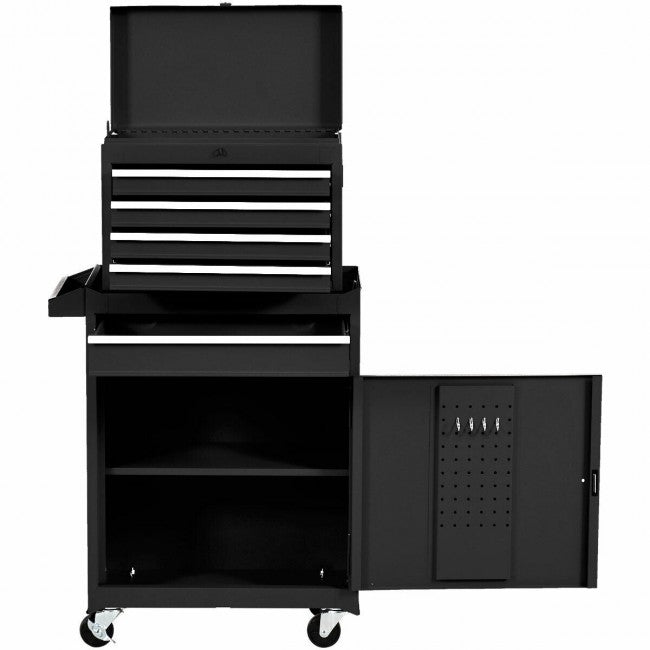Services Cart 2-in-1 Tool Chest and Cabinet with 5 Sliding Drawers
